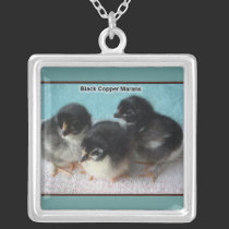 Necklace - Black Copper Marans Chicks necklaces