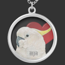 Necklace Initials Template - Cockatoo Parrot