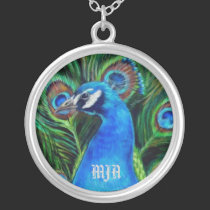 Necklace Initials Template - Peacock