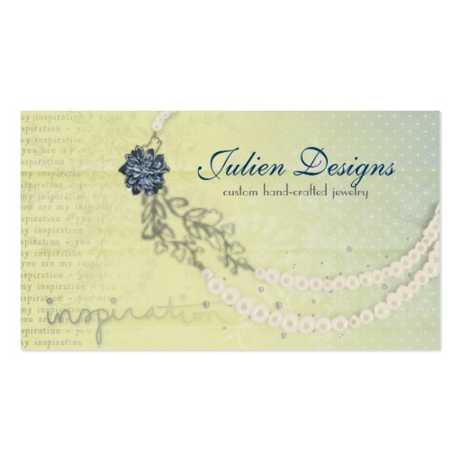 Necklace Sketch Business Cards (front side)