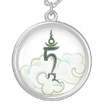 NECKLACE Tam - Seed syllable of GreenTara - silver
