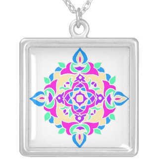 Necklace with Rangoli Pattern necklace