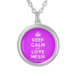 [Crown] keep calm and love messi  Necklaces