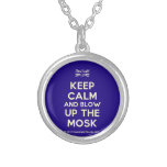 [UK Flag] keep calm and blow up the mosk  Necklaces