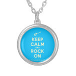 [Electric guitar] keep calm and rock on  Necklaces