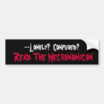 Necronomicon Advice Bumper Sticker