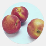 Nectarines the smooth-skinned fruit round sticker