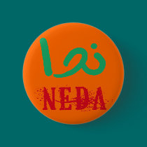 Neda in Farsi and English T-shirts and Apparel buttons