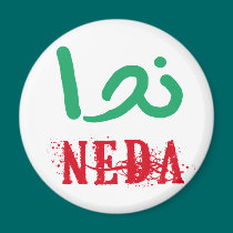 Neda in Farsi and English T-shirts and Apparel magnets