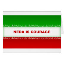 Neda is Courage Greeting Cards
