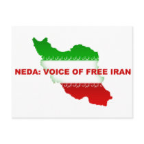 Neda - Voice of Free Iran postcards by tshirtsandetc Neda - Voice of Free Iran postcards