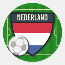 Nederland Netherlands Soccer Round Stickers