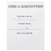 Need a BabySitter? flyers by sunsetrainbow Need a BabySitter? flyers