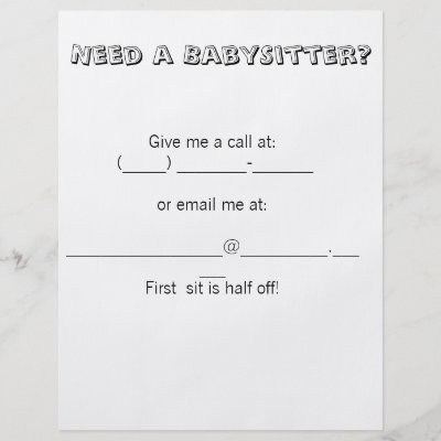 babysitting flyer examples