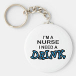 Need a Drink - Nurse Keychain