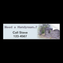 Need a Handyman..? (customizable) bumper stickers