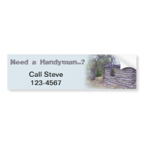 Need a Handyman..? (customizable) Bumper Sticker