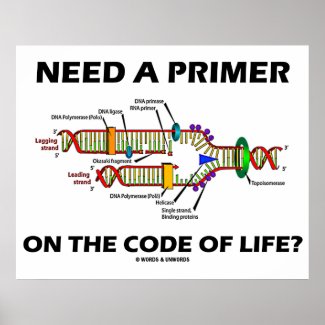 Need A Primer On The Code Of Life? (DNA Humor) Print