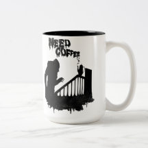 NEED COFFEE Scratchy Silent Film Mug