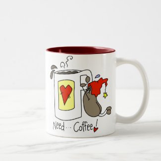 Need Coffee Stick Figure Coffee Bean mug