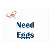 Need Eggs Reminders Business Card Template