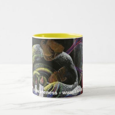 Need not Suffer Alone - Sickle Cell Art Mug by nazaire