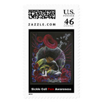 "Need not Suffer Alone" Sickle Cell Pain Awareness postage by nazaire "Need not Suffer Alone" Sickle Cell Pain Awareness postage