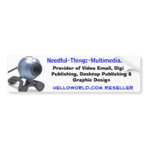 Needful Thingz bumper sticker bumper stickers by jeaniemwatson Needful Thingz bumper sticker bumper stickers