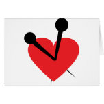 Needle heart greeting card