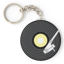 Needle on the Record Key Chains