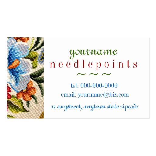 Needlepoint Business Card