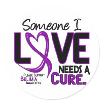 NEEDS A CURE 2 BULIMIA T-Shirts & Gifts stickers
