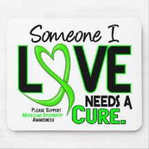NEEDS A CURE 2 MUSCULAR DYSTROPHY T-Shirts & Gifts Mouse Mats