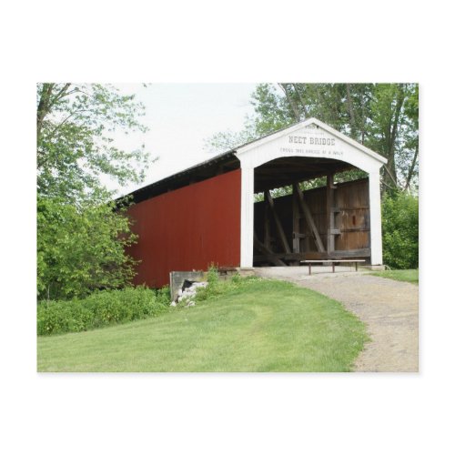 Neet Bridge, Parke County postcard
