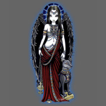"Nefertari" Egyptian Angel Bastet Art Top t-shirts