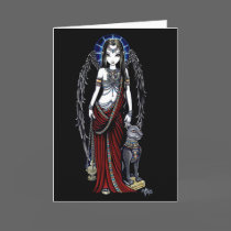 Nefertari Egyptian Angel Bastet Card by mykajelina Nefertari Egyptian Angel Bastet Card