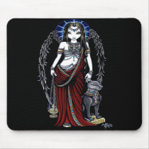 Nefertari Egyptian Angel Bastet Mousepad by mykajelina Nefertari Egyptian Angel Bastet Mousepad