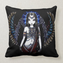 Nefertari Egyptian Winged Goddess Fae Pillow pillows
