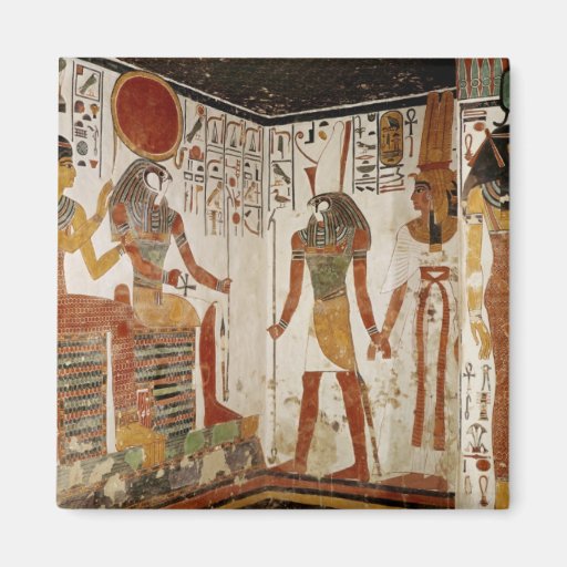 Nefertari is brought before the god fridge magnets