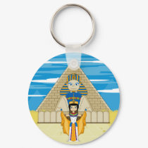 Nefertiti & The Great Sphinx of Giza Keychain