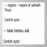 -- negara - negara di sebelah Timur.Contoh ayat... posters