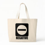 Negative 1 Black Tote Bags