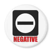 Negative 1 Red Fridge Magnet