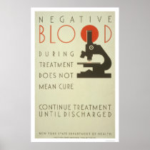 Negative Blood Treatment 1939 WPA Posters