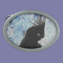 Negative Cockatiel belt buckles