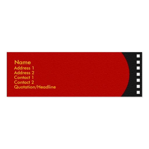 Negative Film Strip Profile Card Business Card