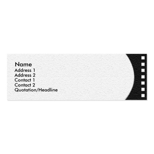 Negative Film Strip Profile Card Business Card (front side)