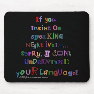 Negative Language mousepad