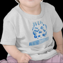 Negative Skull Sketch In Blue t-shirts
