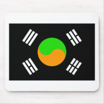 Negative South Korean Flag mousepads
